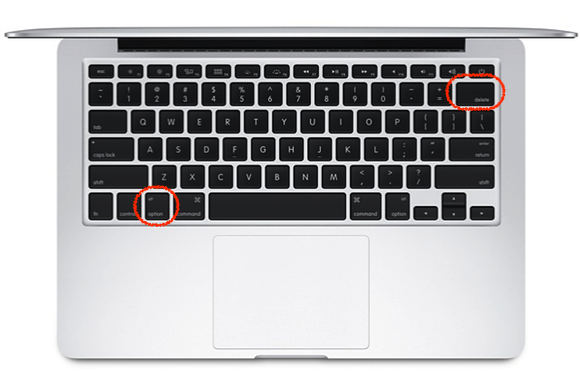 mac keyboard delete not working